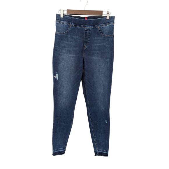 SPANX Pants - Spanx Distressed Ankle Size XL Skinny Jeans in Medium Wash Slimming‎ Jegging